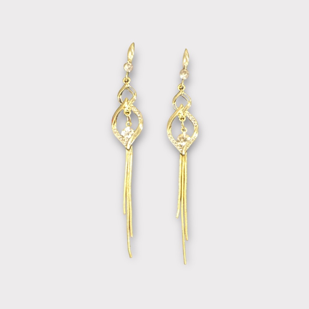 Elegant Sparkling Gemstone Tassel Earrings